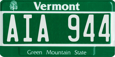 VT license plate AIA944