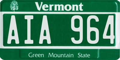 VT license plate AIA964