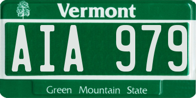VT license plate AIA979