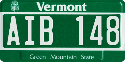 VT license plate AIB148