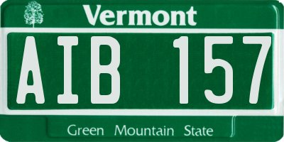 VT license plate AIB157
