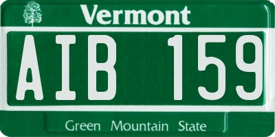 VT license plate AIB159