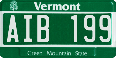 VT license plate AIB199