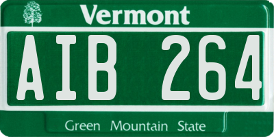 VT license plate AIB264