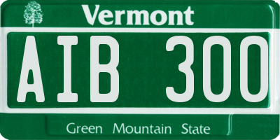 VT license plate AIB300