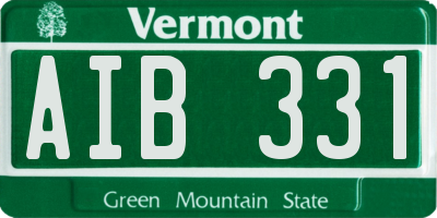 VT license plate AIB331