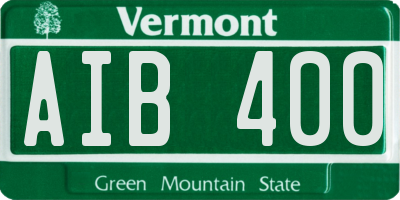 VT license plate AIB400