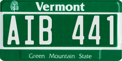 VT license plate AIB441
