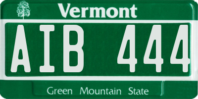 VT license plate AIB444