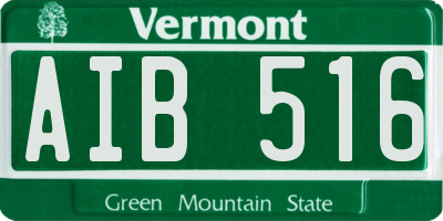 VT license plate AIB516