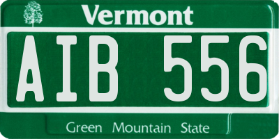 VT license plate AIB556