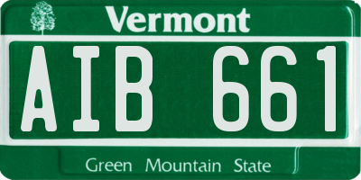 VT license plate AIB661