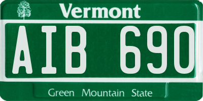 VT license plate AIB690