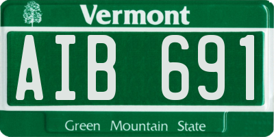 VT license plate AIB691