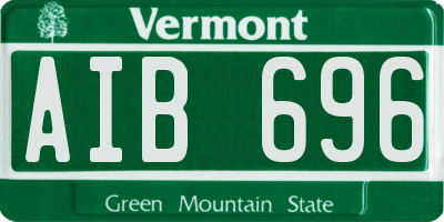 VT license plate AIB696