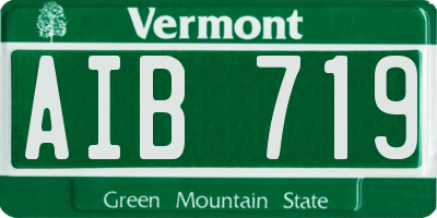 VT license plate AIB719