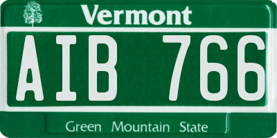 VT license plate AIB766