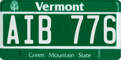 VT license plate AIB776