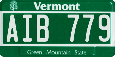 VT license plate AIB779