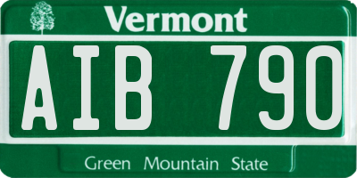 VT license plate AIB790