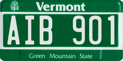 VT license plate AIB901