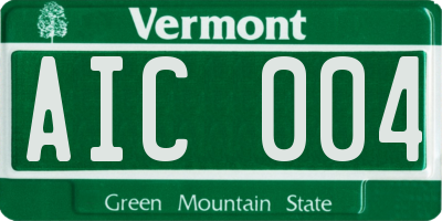 VT license plate AIC004
