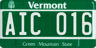 VT license plate AIC016