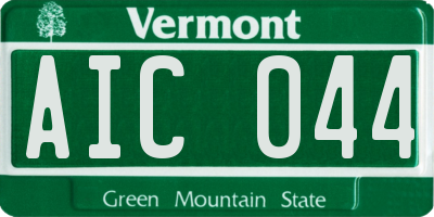 VT license plate AIC044