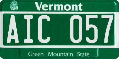 VT license plate AIC057