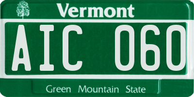 VT license plate AIC060