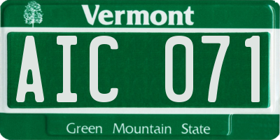 VT license plate AIC071