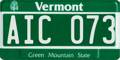 VT license plate AIC073