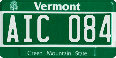 VT license plate AIC084