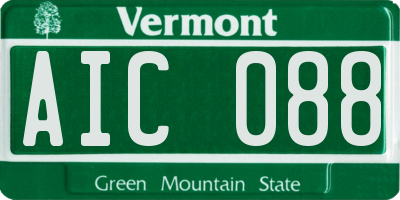 VT license plate AIC088