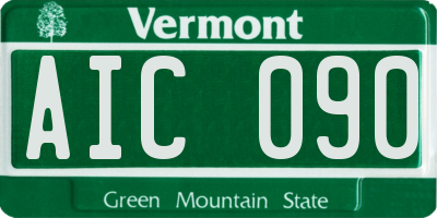 VT license plate AIC090
