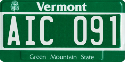 VT license plate AIC091