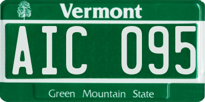 VT license plate AIC095