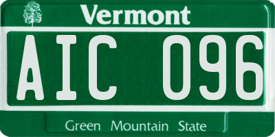VT license plate AIC096
