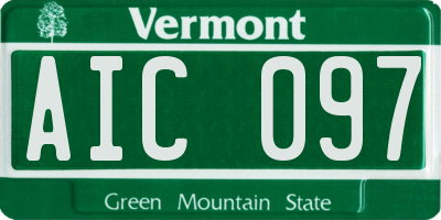VT license plate AIC097