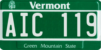 VT license plate AIC119