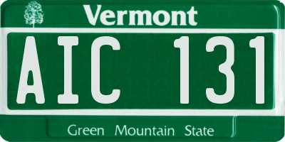 VT license plate AIC131