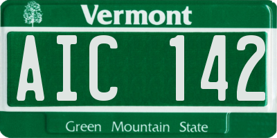 VT license plate AIC142