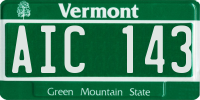 VT license plate AIC143
