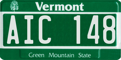 VT license plate AIC148