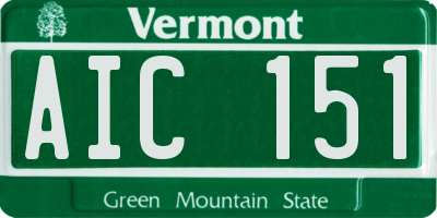 VT license plate AIC151