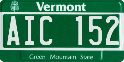 VT license plate AIC152