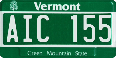 VT license plate AIC155