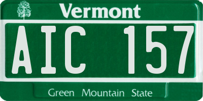 VT license plate AIC157