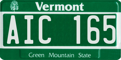 VT license plate AIC165