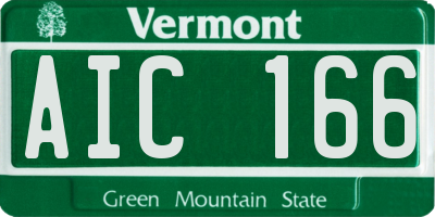 VT license plate AIC166